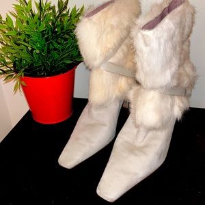 Nine West Ivory Suede Boot